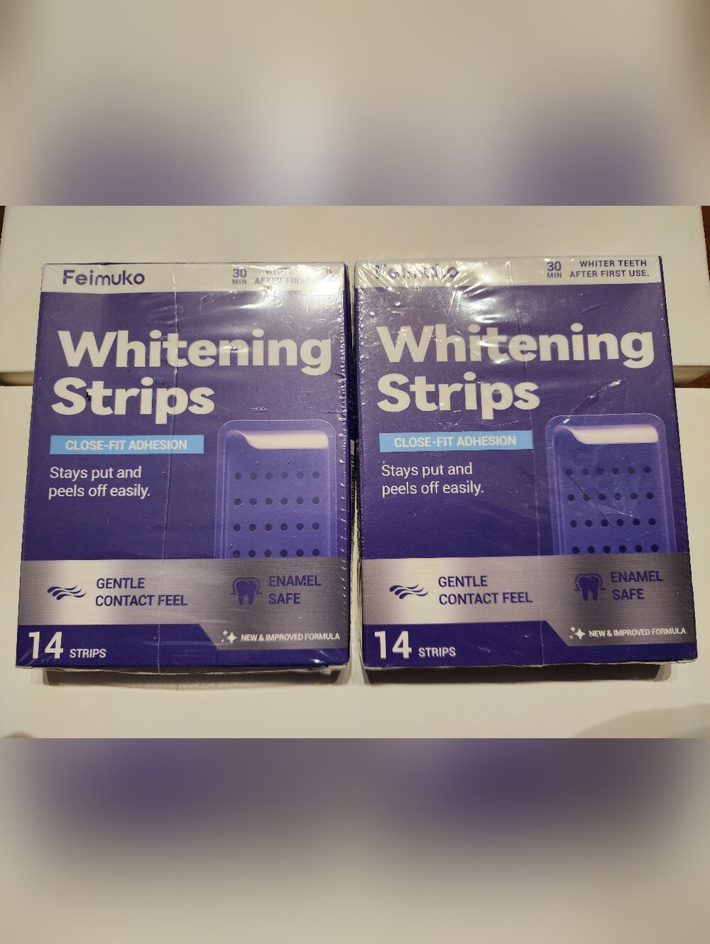 2pk- Whitening Strips Close-Fit Adhesion - Purple